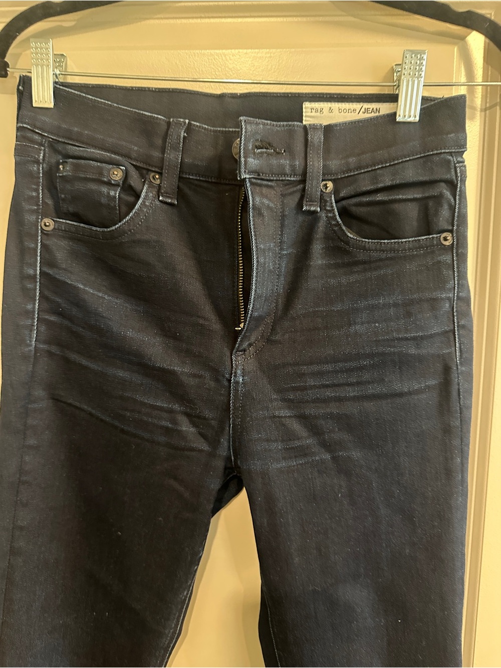 rag & bone women’s Dark Black Skinny Jeans